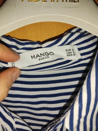 Camisa Mango Rayas Azul Talla M