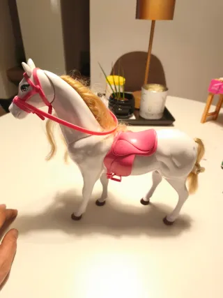 Cavallo Barbie Originale Bianco Rosa