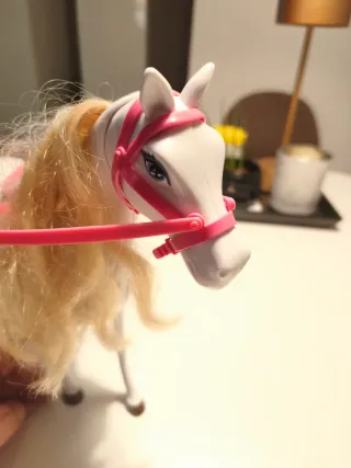 Cavallo Barbie Originale Bianco Rosa
