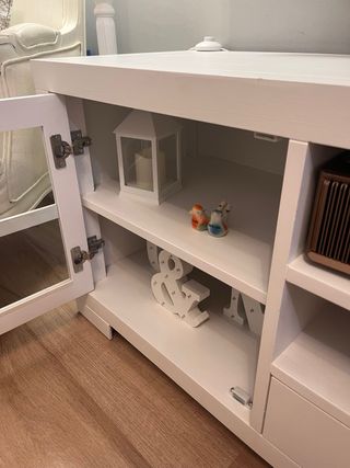 Mueble TV Banak Madera y Cristal