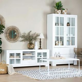 Mueble TV Banak Madera y Cristal