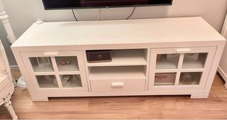 Mueble TV Banak Madera y Cristal