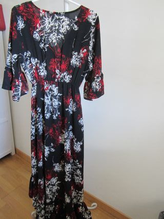 Vestido largo estampado floral