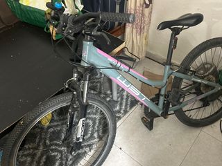 Bicicleta WST Cosmo Gris y Rosa