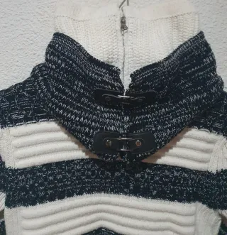 Jersey de hombre rayas blanco y negro