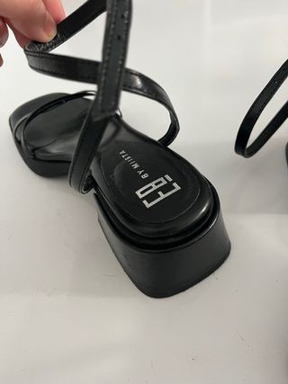 Sandalias Miista Negras Piel Talla 36