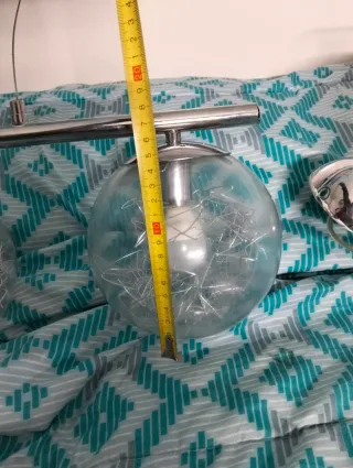 Lote 2 Lámparas Salón Cristal Metal