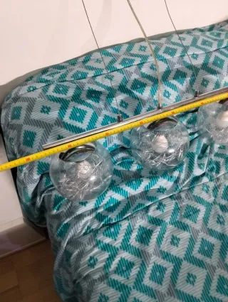 Lote 2 Lámparas Salón Cristal Metal