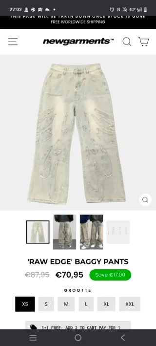 Pantalones Baggy Raw Edge Mygarments