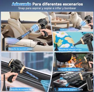 Aspirador Potente 15000Qa Coche/Casa USB-C