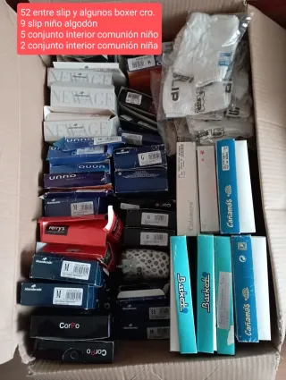 LOTE PAQUETERIA Y ROPA INTERIOR