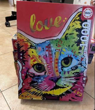 Puzzle Educa 1000 piezas gato Love