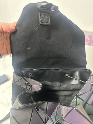 Mochila geométrica holográfica reflectante grande