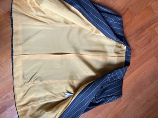 Completo blazer e gonna lana grigio gessato