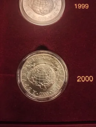 Dittico Monete Argento Verso il 2000