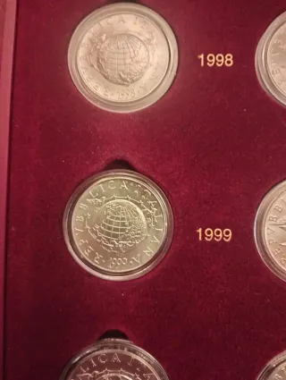 Dittico Monete Argento Verso il 2000