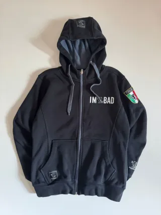 Felpa MaxDevil nera con cappuccio interno in pile