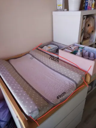 Adaptador Cómoda Malm Ikea + Colchoneta Cambiador