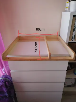 Adaptador Cómoda Malm Ikea + Colchoneta Cambiador