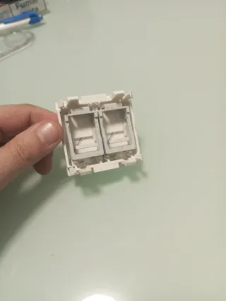 Placa Doble Voz y Datos RJ45 Simon CIMA