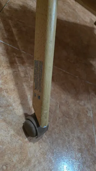 Minicuna beige con colchón