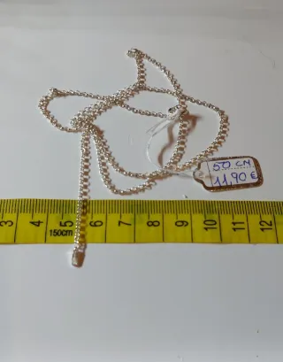 Cadena de Plata de Ley de 50cm