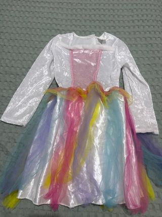 Disfraz Unicornio Niña Arcoíris Talla 7a8