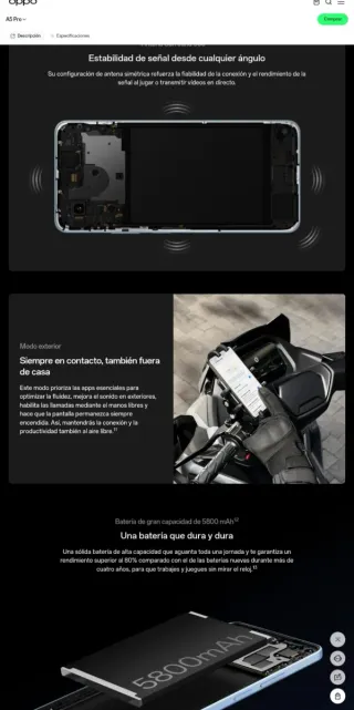 Nuovo Smartphone Oppo A5 Pro 8/256GB