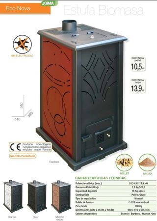 Estufa pellets biomasa hueso aceituna