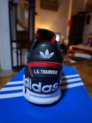 Deportivas Adidas L.A. Trainer II Negras Rojas