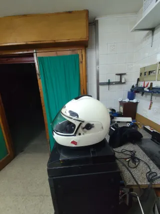 Casco de moto blanco Nolan