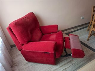 Divano e poltrona relax bordeaux