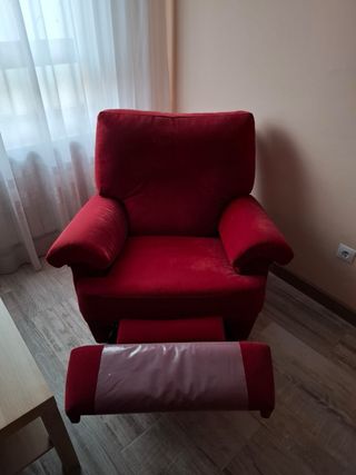 Divano e poltrona relax bordeaux