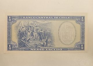 Lote 2 antiguos billetes Chile