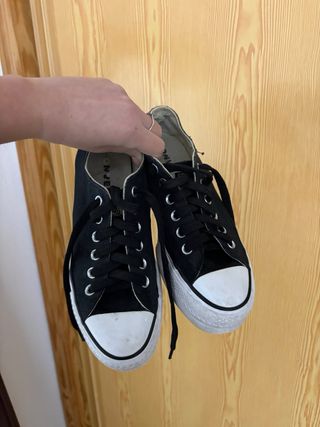 Converse All Star Originales Plataforma Negras