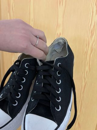 Converse All Star Originales Plataforma Negras