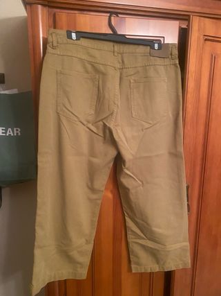 Pantalón Zara Beige Ancho