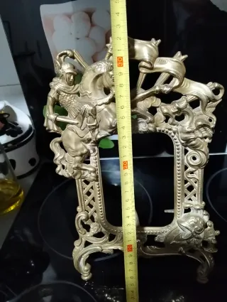 Marco de fotos de bronce antiguo vintage