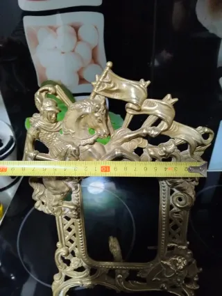 Marco de fotos de bronce antiguo vintage