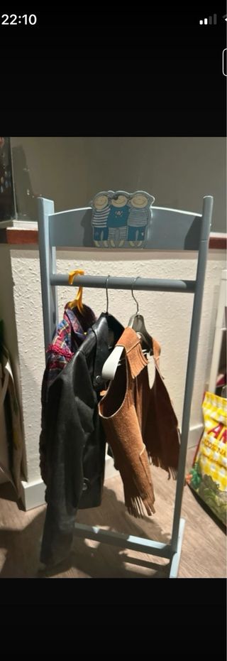 Perchero infantil madera niños