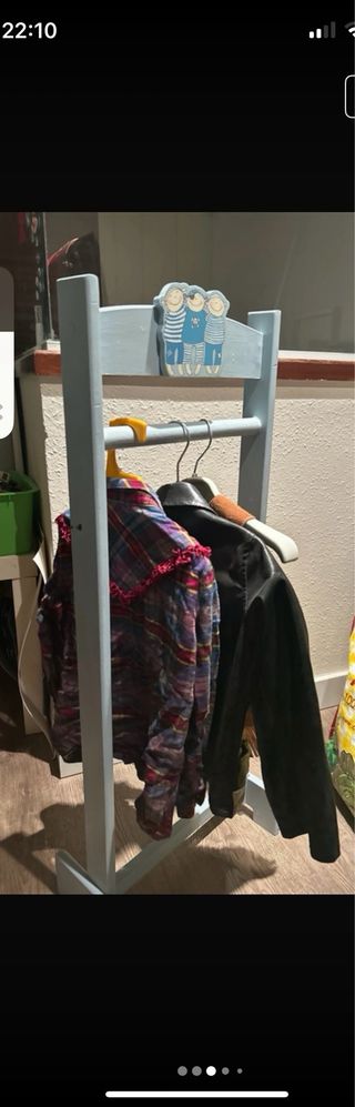 Perchero infantil madera niños