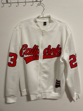 Felpa Giubbino California Rosso Bianco S