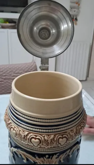 Boccale birra vintage tedesco decorato