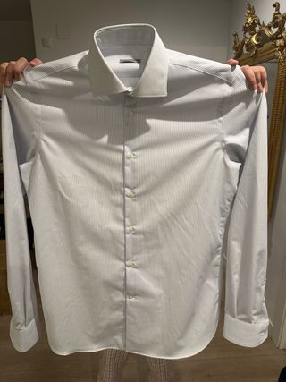 Camisa Emidio Tucci Rayas Azules Talla XL