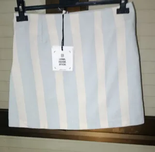 Minifalda LUMINA rayas azul y blanco