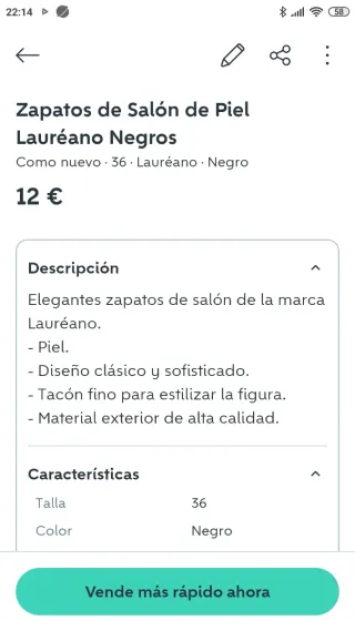 Zapatos de Salón Piel Lauréano  Negros