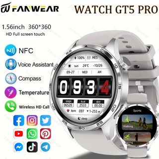 Smartwatch GPS Watch 5 PRO Negro/Plata+ CORREAS