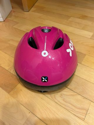 Casco B'Twin rosa para niño