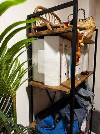 Estantería industrial abeto y metal