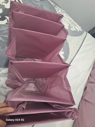 Organizador de armario plegable rosa